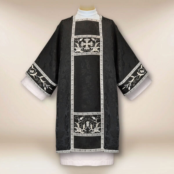 Embroidered dalmatic "Massimo-Nero"