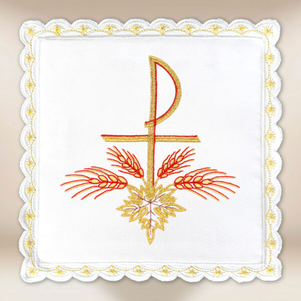 Palka haftowana biała
