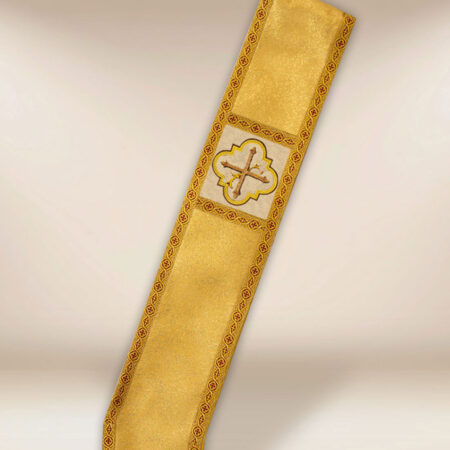 Embroidered Deacon Stole in Gold