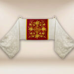 Embroidered shoulder veil "Classico Bianco"