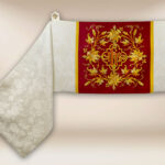 Embroidered shoulder veil "Classico Bianco"