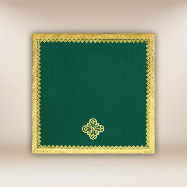 Liturgical green chalice veil