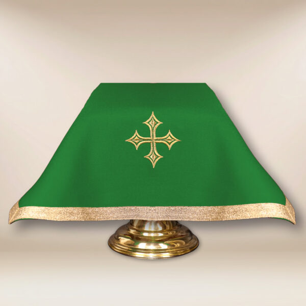 liturgical chalice veil green 45x45cm