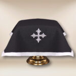 black liturgical chalice veil 45x45cm