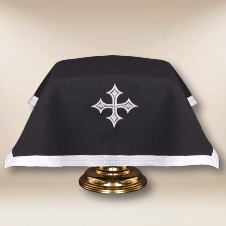 black liturgical chalice veil 45x45cm