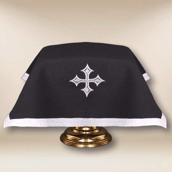 black liturgical chalice veil 45x45cm