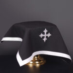 black liturgical chalice veil 45x45cm