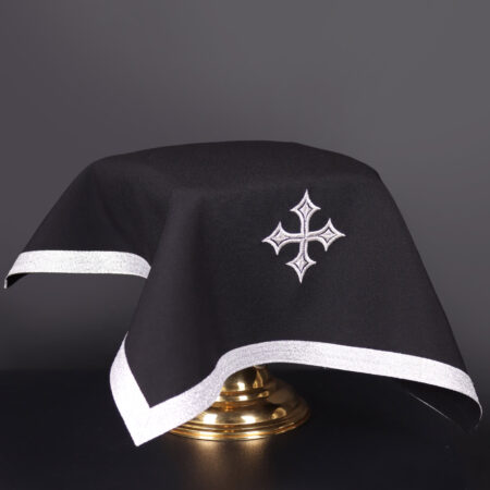 black liturgical chalice veil 45x45cm
