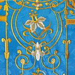 Marian embroidered chasuble in blue