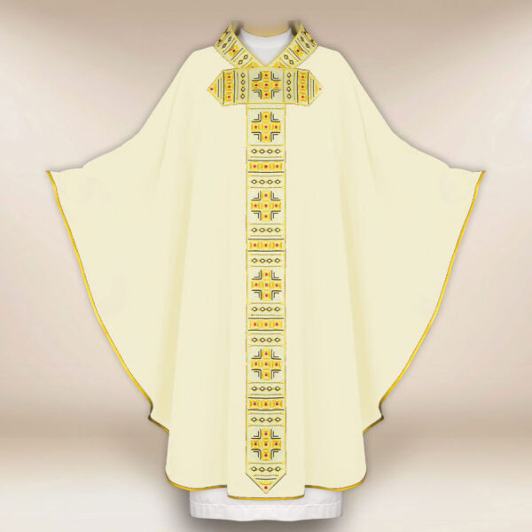 Embroidered Chasuble ecru