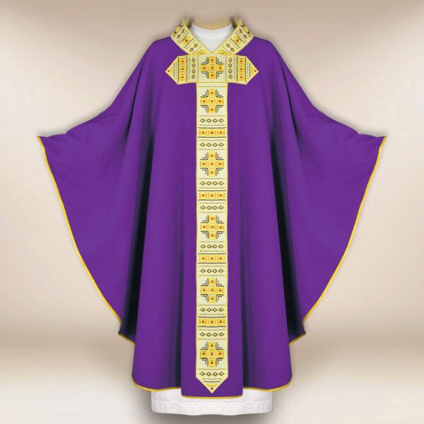 Embroidered Chasuble Purple
