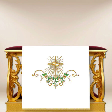 Embroidered kneeler cover for weddings