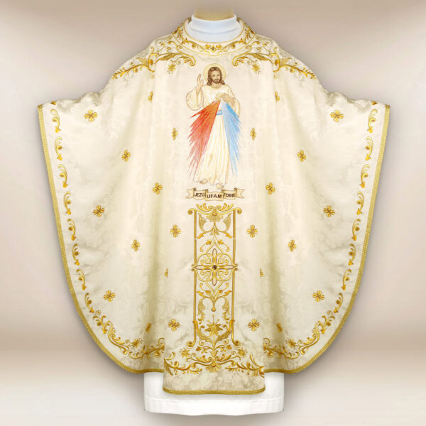 Haftowany ornat liturgiczny Jezus Miłosierny Haftowany ornat liturgiczny Jezus Miłosierny