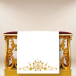 Embroidered Kneeler Cover for Weddings