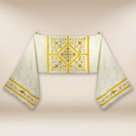 Embroidered shoulder veil "Massimo-Bianco"