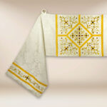 Embroidered shoulder veil "Massimo-Bianco"