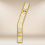 Embroidered Deacon Stole in Ecru