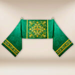 Embroidered shoulder veil "Massimo-Verde"