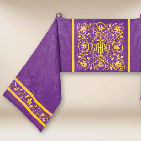 Embroidered shoulder veil "Massimo-Viola"