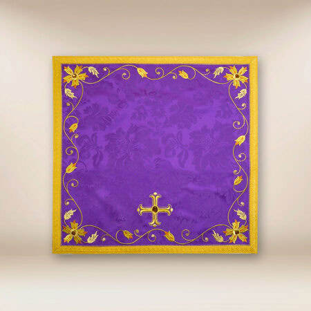 Embroidered purple chalice veil