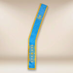 Marian embroidered deacon stole in blue