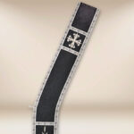 Embroidered deacon's stole "Massimo-Nero"