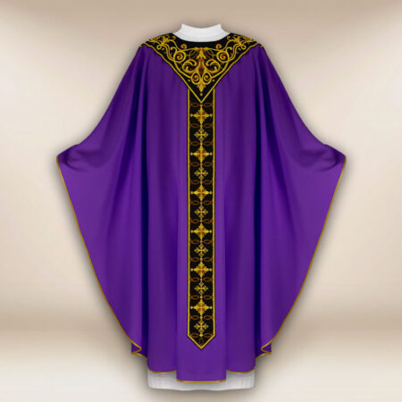 Embroidered Purple Chasuble