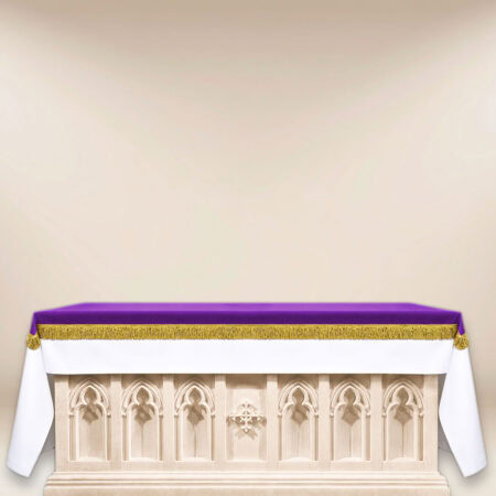 Altar cover in purple elana