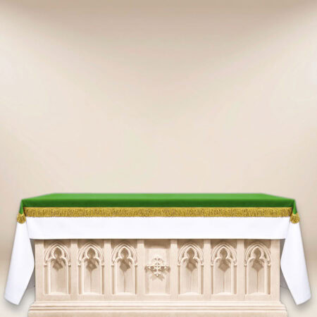 Green altar cover