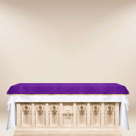 Purple jacquard altar cover
