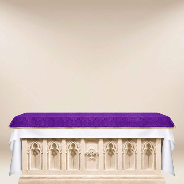 Purple jacquard altar cover