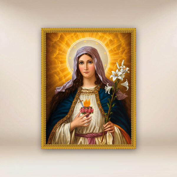 Image on Fabric Heart of Mary