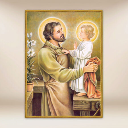 liturgical decoration of St. Joseph with the Child