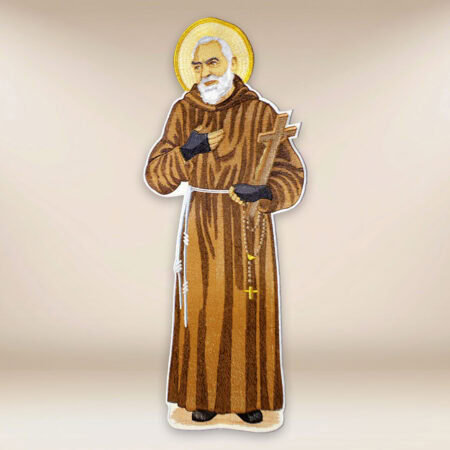 embroidered application St. Padre Pio