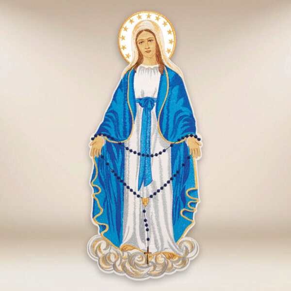 embroidered application Rosary Mother
