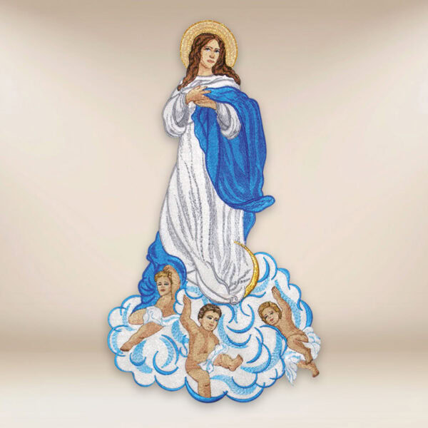 embroidered application Assumption of the Blessed Virgin Mary
