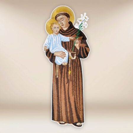 embroidered application St. Anthony