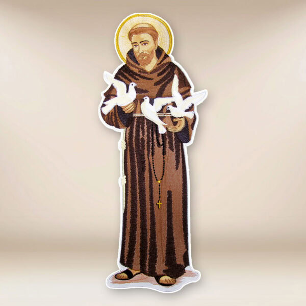 embroidered application St. Francis