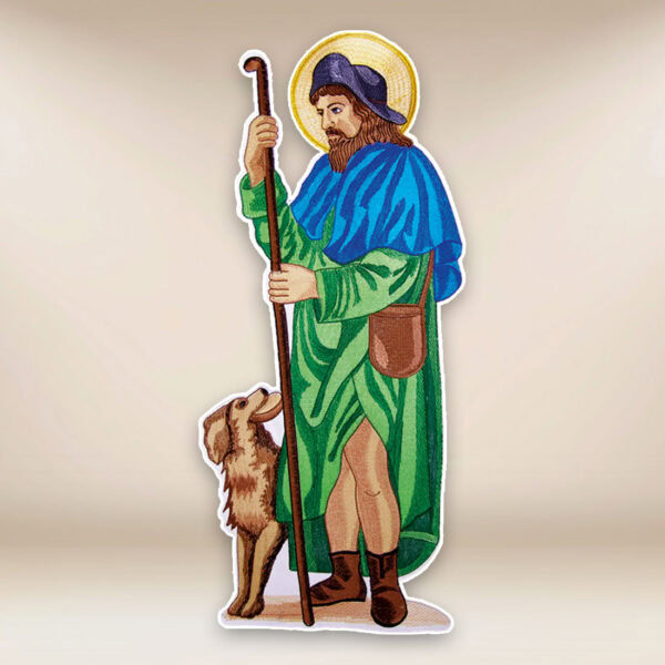 embroidered application of St. Roch