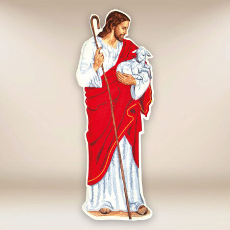 embroidered application Jesus the Good Shepherd