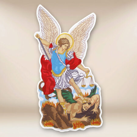 embroidered application St. Michael the Archangel