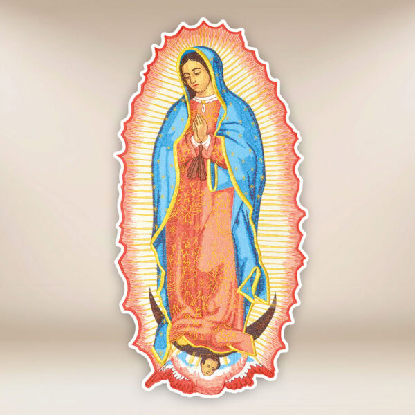 embroidered application Our Lady of Guadalupe