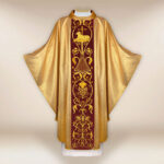 Chasuble with Embroidered Plush Band Lamb