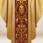 Chasuble with Embroidered Plush Band Lamb
