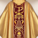Chasuble with Embroidered Plush Band Lamb