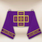 Purple embroidered humeral veil