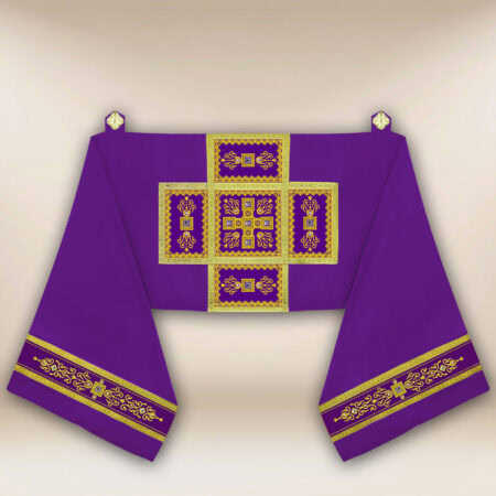 Purple embroidered humeral veil