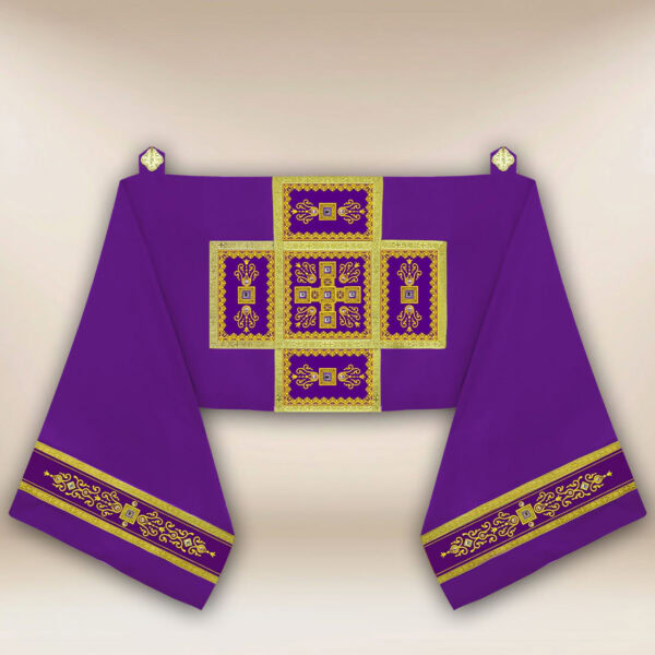 Purple embroidered humeral veil