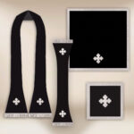 Roman Chasuble Replica Black IHS