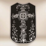 Roman Chasuble Replica Black IHS